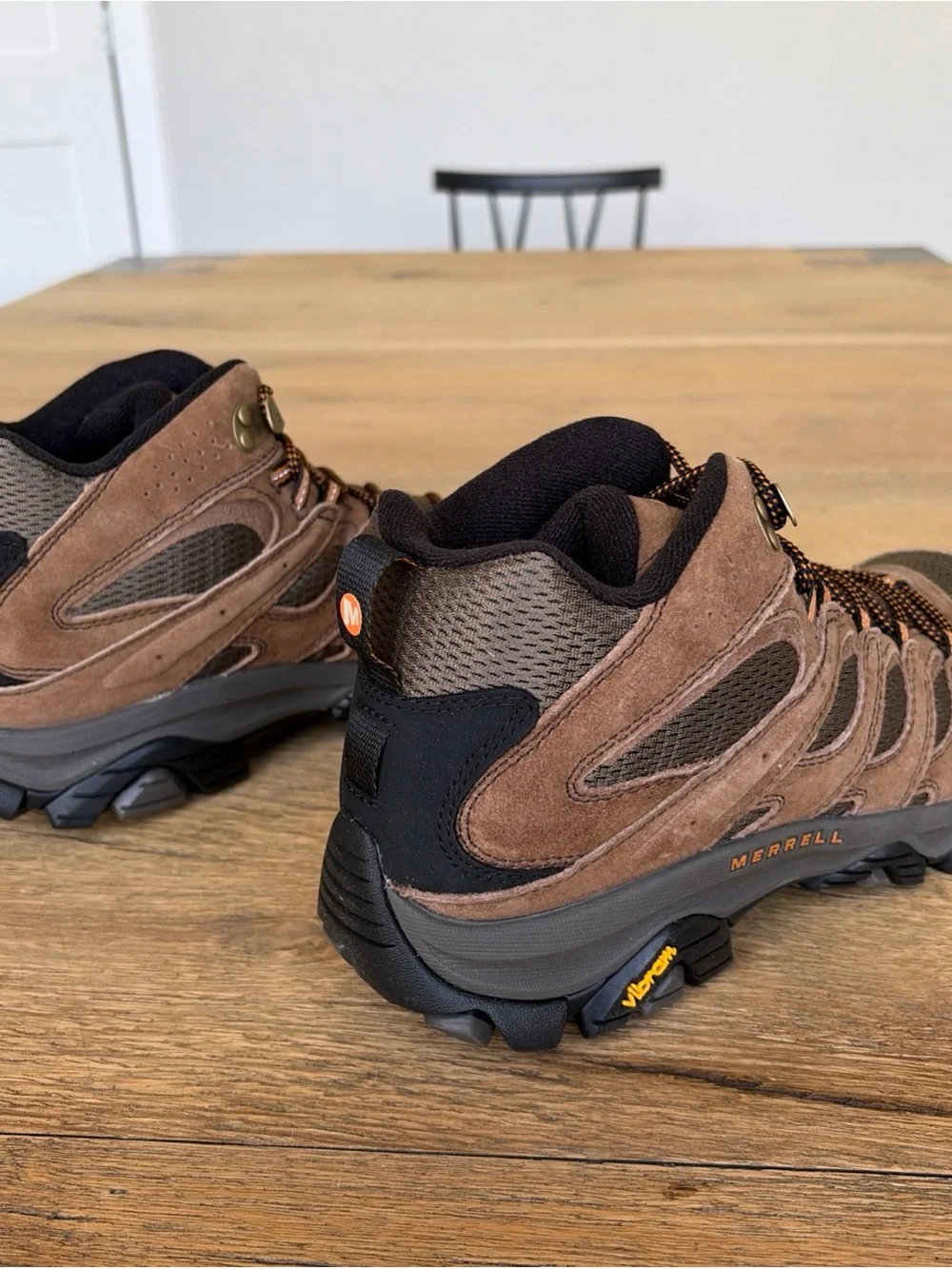 Merrell Moab 3 Mid Waterproof Hiking Boots - Brown & Black - Picture 6 of 8